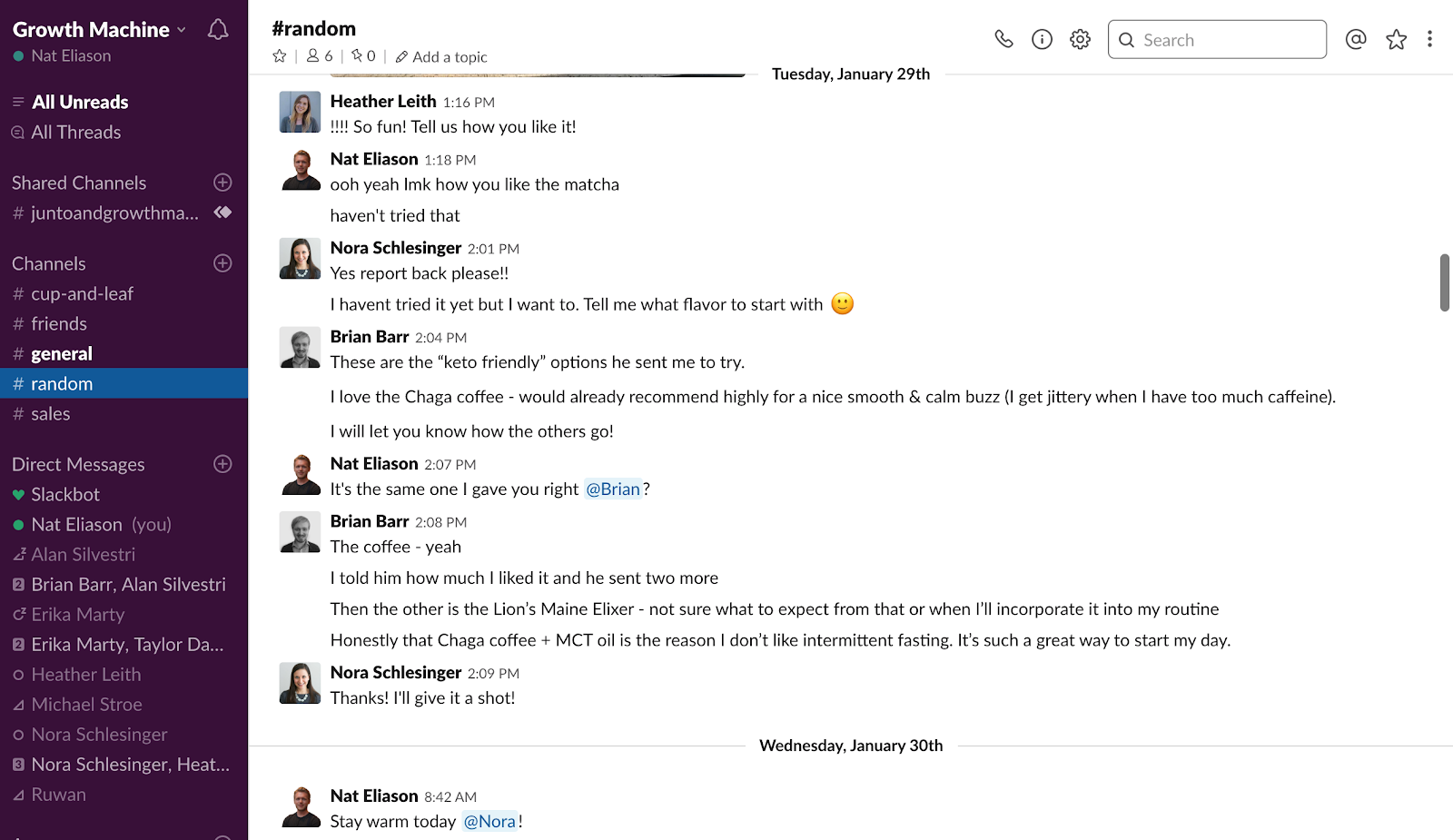 slack screenshot