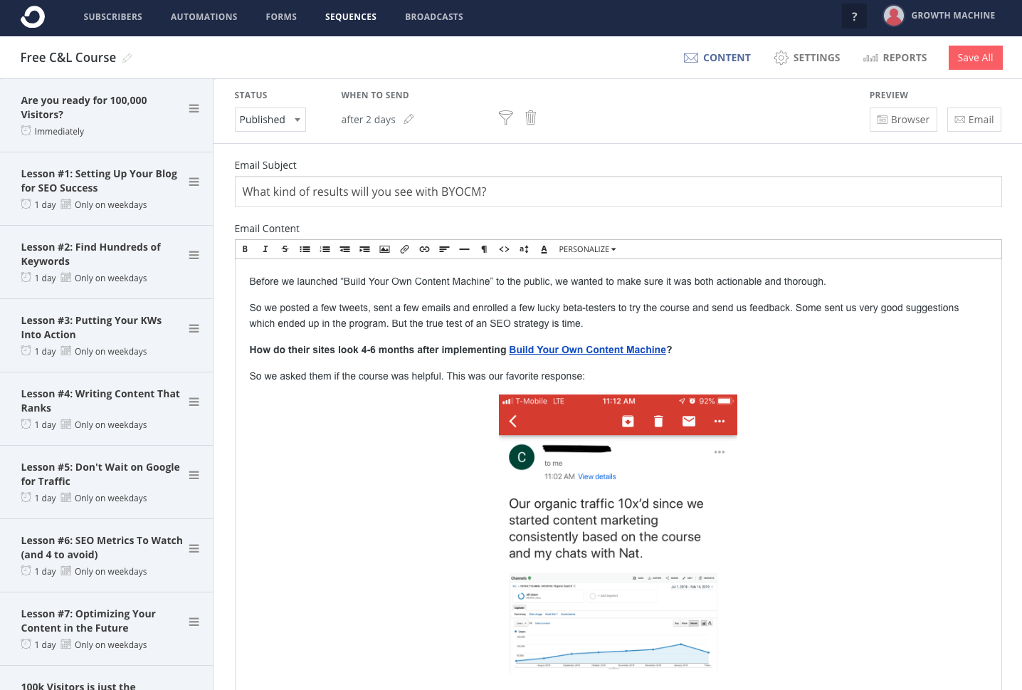 convertkit screenshot