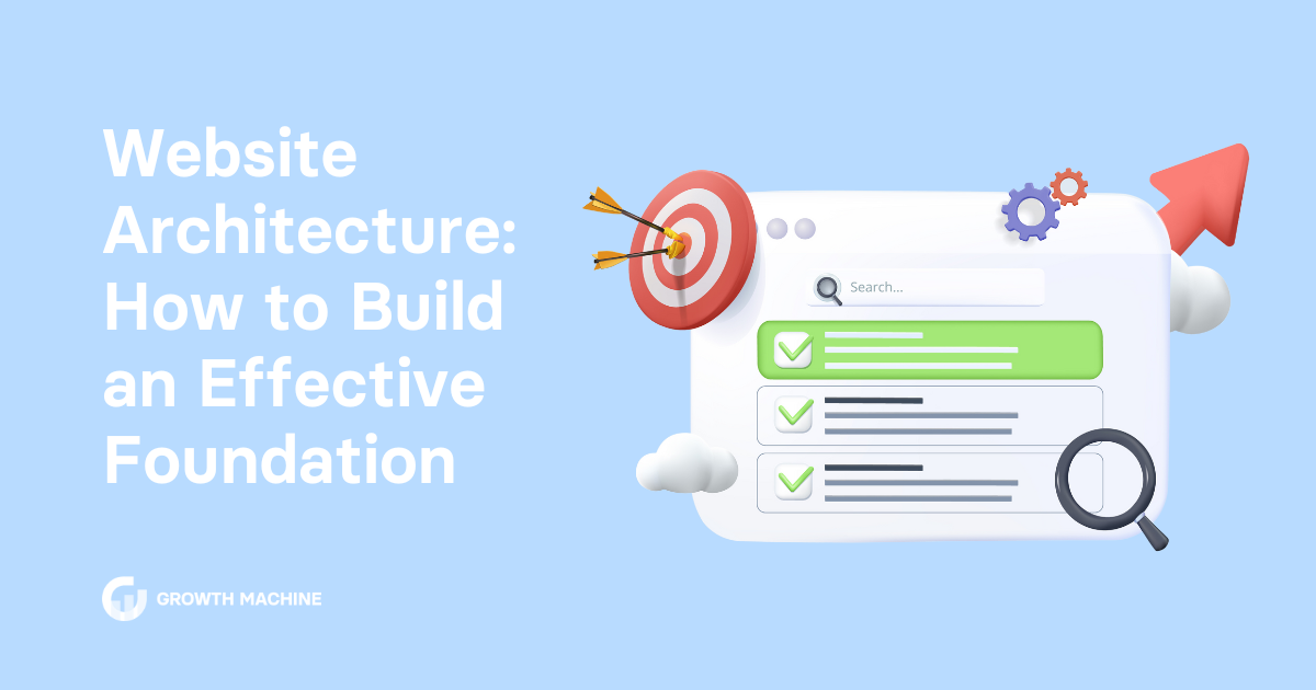 Website Architecture: Graphic of a site with checkboxes on it